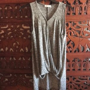 Hold- not for sale -Grey flowy tank top